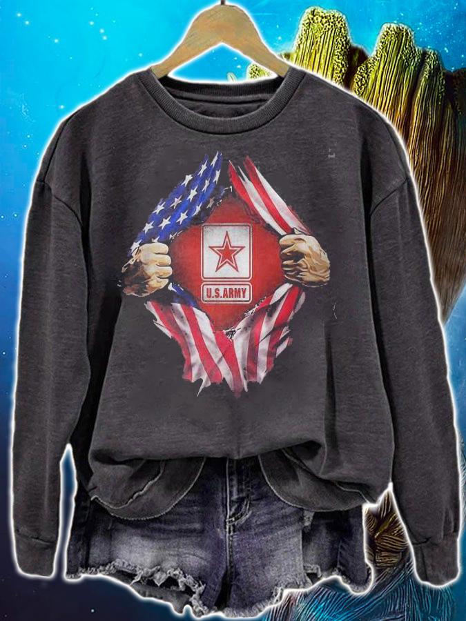 U.S.Army blood inside me 4th of July independence day shirt t-shirt sweatshirt