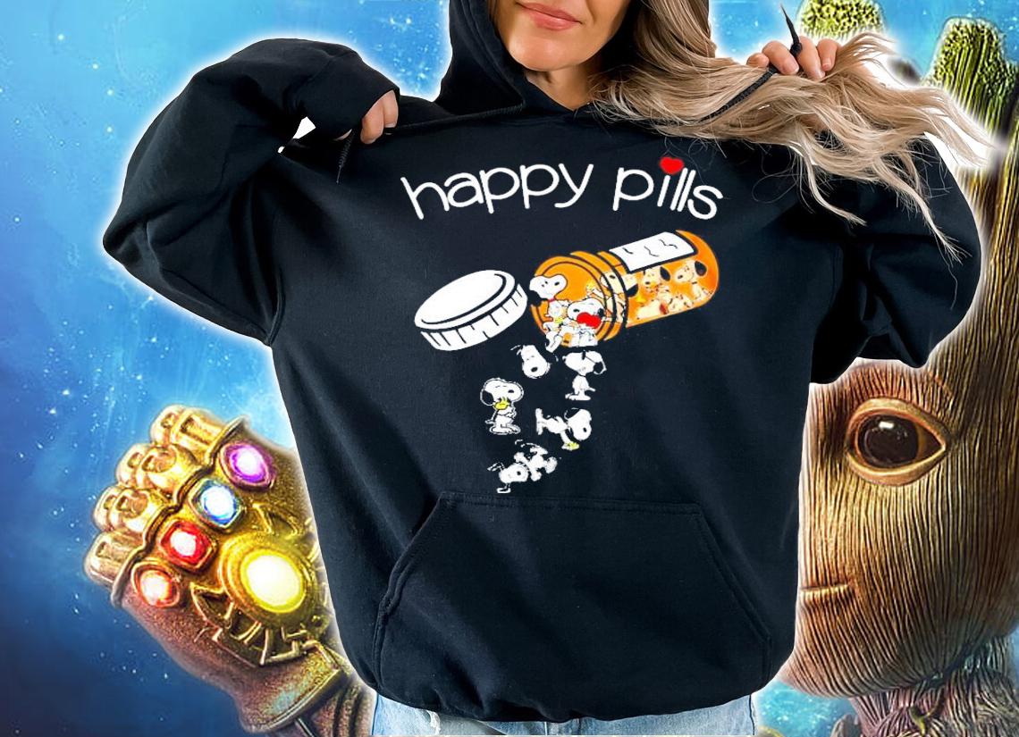 Vaccine happy pills Snoopy t-shirt hoodie