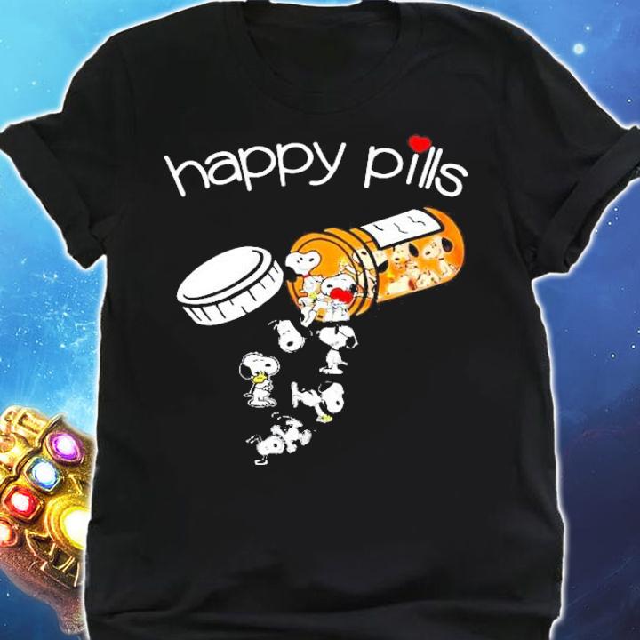Vaccine happy pills Snoopy t-shirt shirt