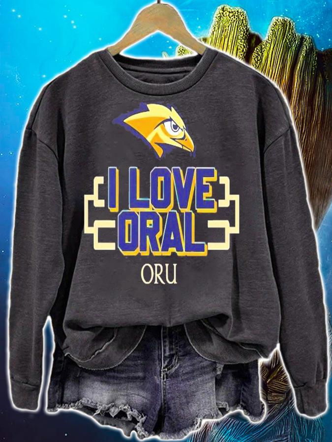 NCAA Oral Roberts University I Love Oral Oru t-shirt sweatshirt