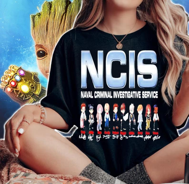 NCIS naval criminal investigative service characters chibi signatures t-shirt woman shirt