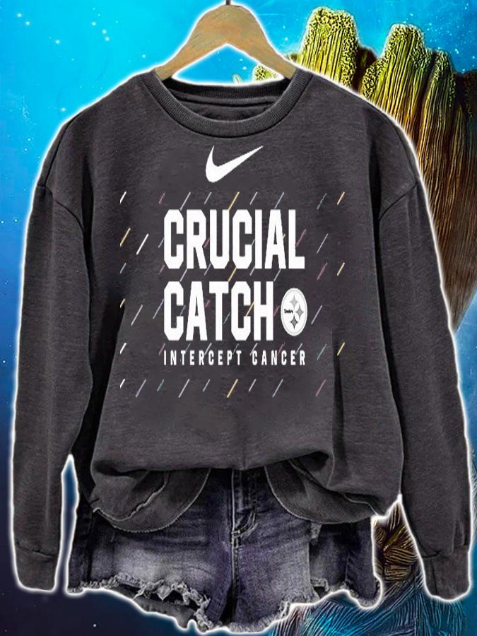 Pittsburgh Steelers Nike Crucial Catch Intercept Cancer shirt sweatshirt