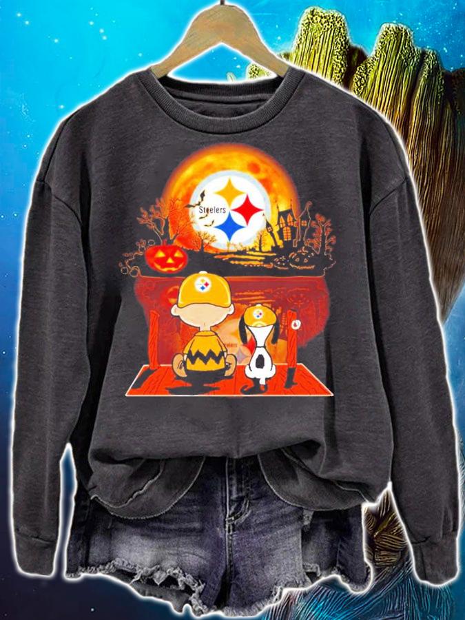 Pittsburgh Steelers Snoopy and Charlie Halloween shirt sweatshirt