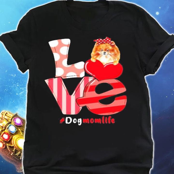 Pomeranian love heart #dogmomlife Valentine shirt shirt