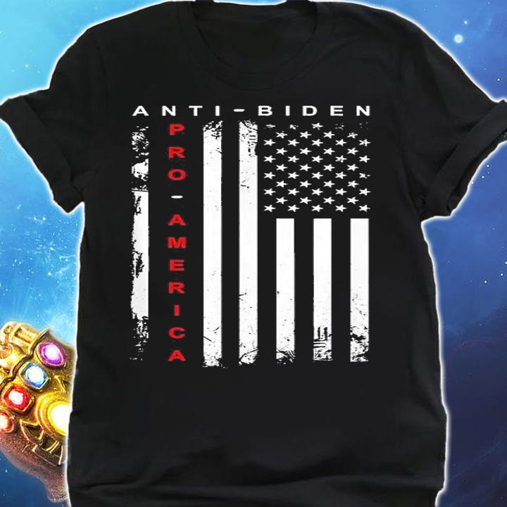 Pro America Anti Biden Flag Usa Impeach Joe Biden Anti Biden T-shirt shirt