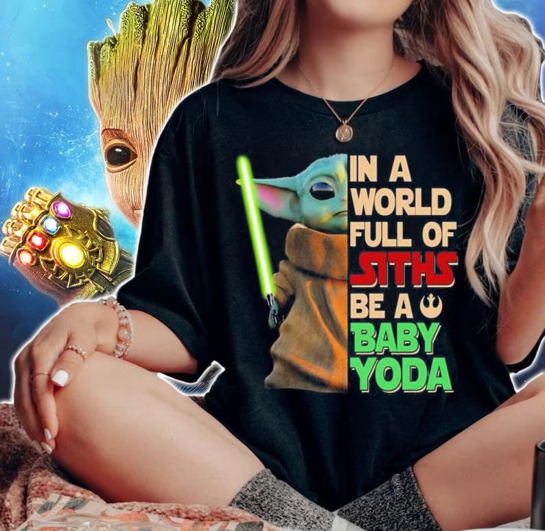 World Full Siths Baby Yoda t-shirt woman shirt