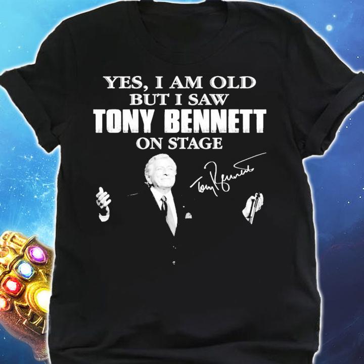 Yes I am old but I saw Tony Bennett on stage signature shirt shirt