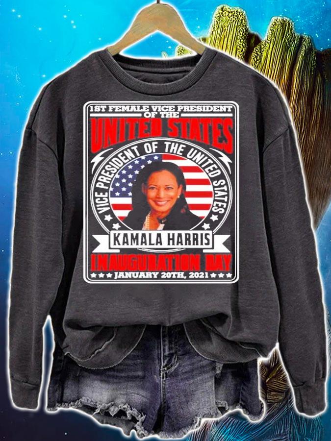 1 st female vice president of the United States vice president of the US Kamala Harris shirt sweatshirt