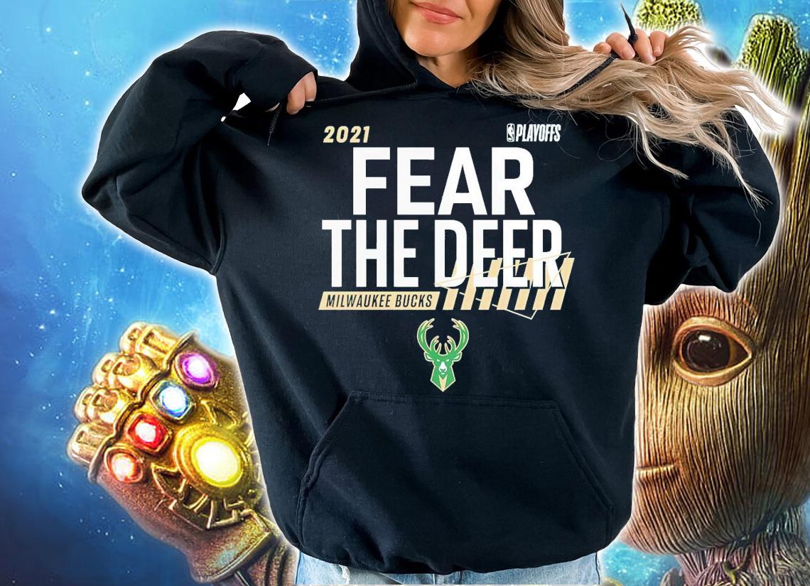 2021 NBA Playoffs Bound Dunk Milwaukee Bucks Fear The Deer shirt hoodie