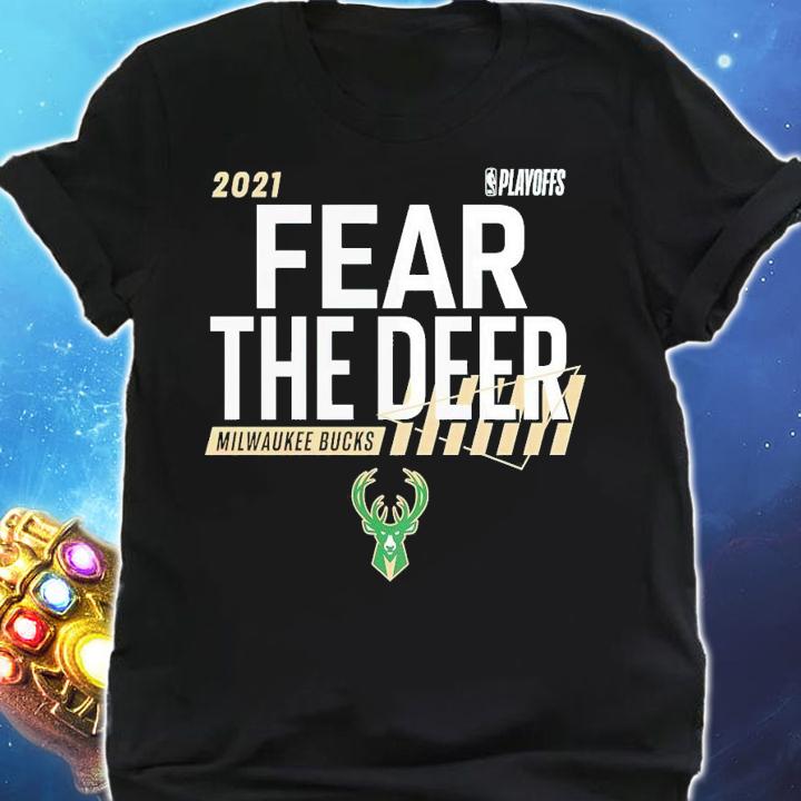 2021 NBA Playoffs Bound Dunk Milwaukee Bucks Fear The Deer shirt shirt