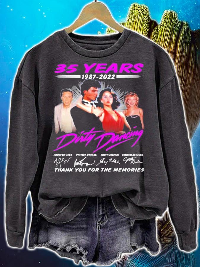 35 years 1987-2022 Dirty Dancing Signatures Thank You For The Memories Shirt sweatshirt