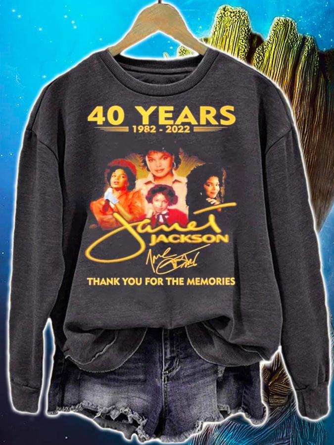 40 years 1982-2022 Janet Jackson signature shirt sweatshirt