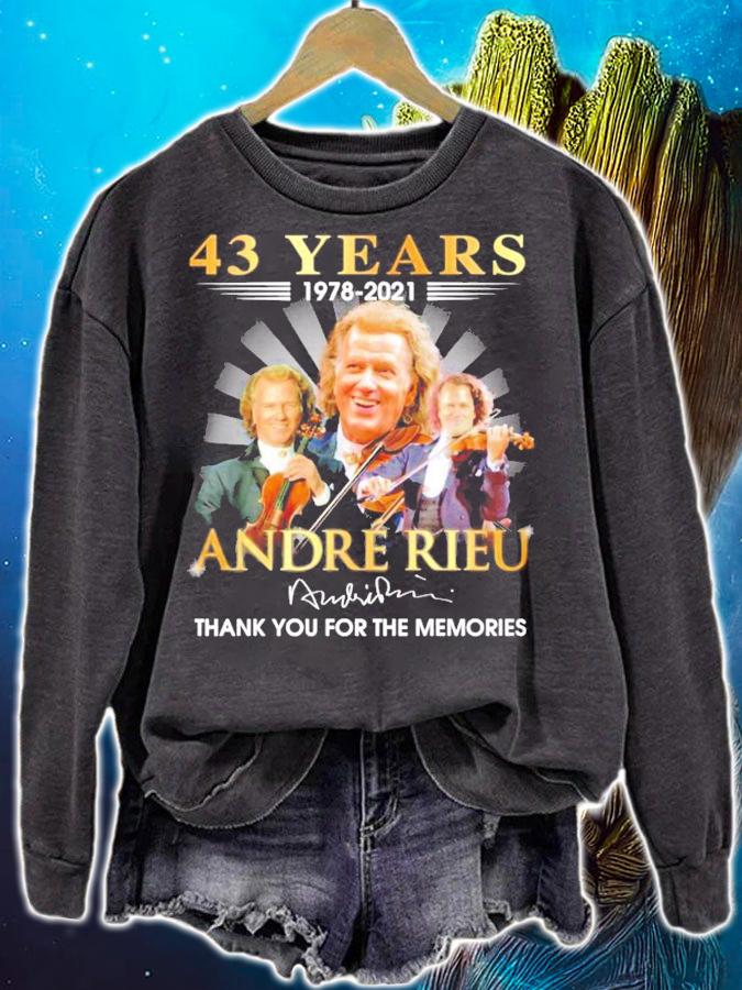 43 years 1978-2021 Andre Rieu signature shirt sweatshirt