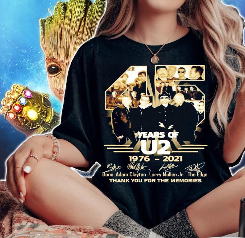45 years of U2 1976-2021 thank you for the memories shirt woman shirt