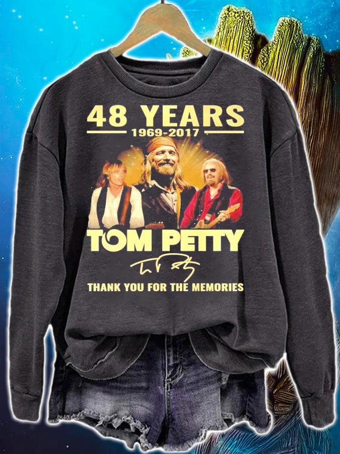 48 years 1969-2017 Tom Petty signature thank you for the memories shirt sweatshirt