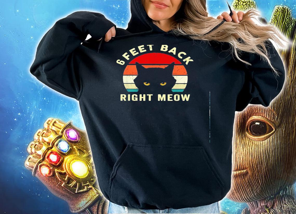 6 Feet Back Right Meow Vintage t-shirt hoodie
