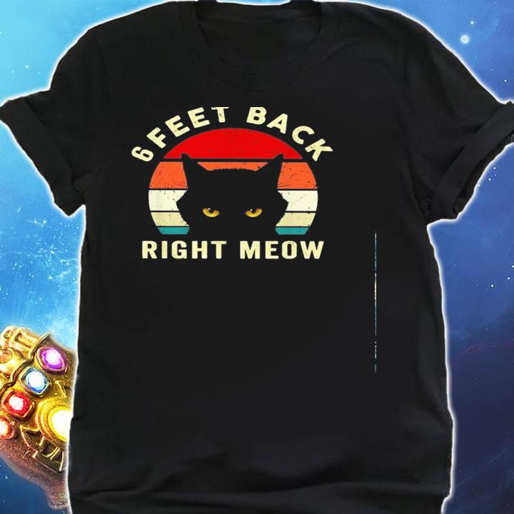 6 Feet Back Right Meow Vintage t-shirt shirt