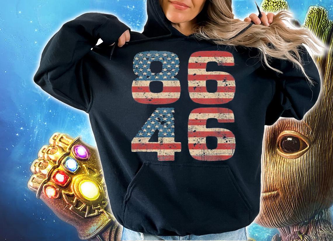 86 46 Impeach Biden America Flag Anti Biden shirt hoodie