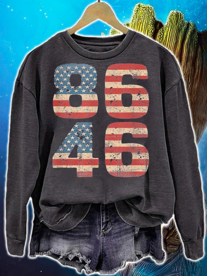86 46 Impeach Biden America Flag Anti Biden shirt sweatshirt