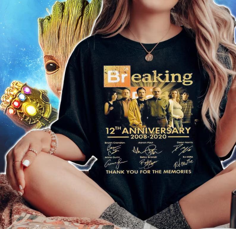 Breaking Bad 12Th Anniversary 2008 2020 Thank You For The Memories t-shirt woman shirt