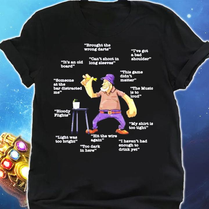 Brought the wrong darts Ive got a bag shoulder shirt shirt