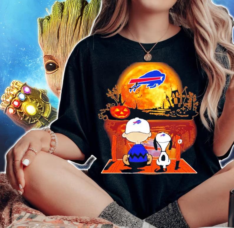 Buffalo Bills Snoopy and Charlie Halloween shirt woman shirt