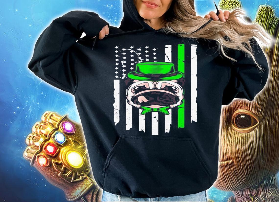 Bulldog American Irish St Patricks Day t-shirt hoodie