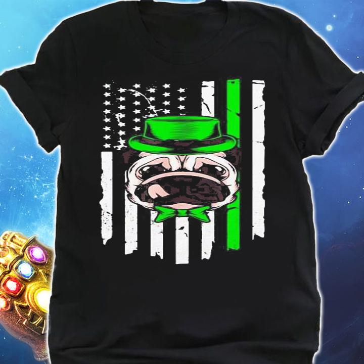 Bulldog American Irish St Patricks Day t-shirt shirt