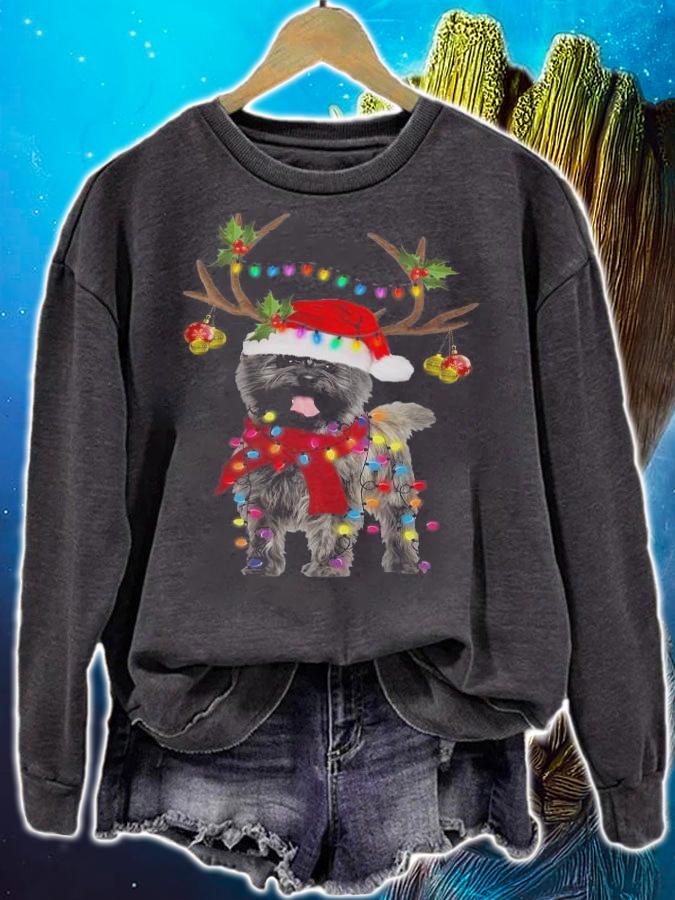 Cairn Terriers gorgeous reindeer Christmas sweater t-shirt sweatshirt