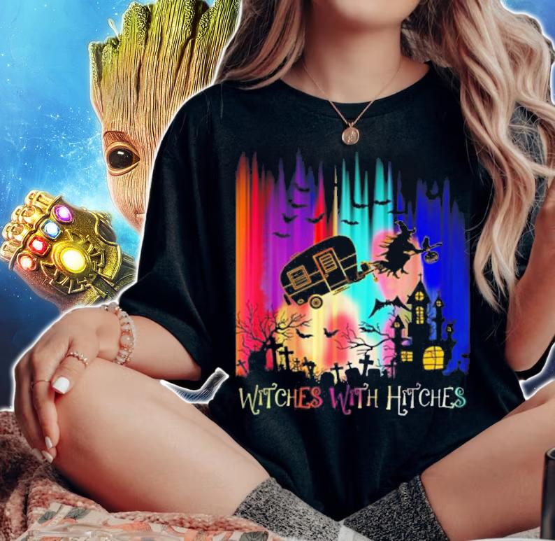 Camping Witches Hitches Halloween t-shirt woman shirt