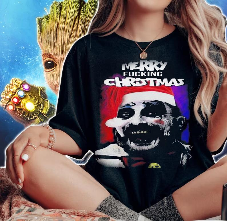 Captain Spaulding Merry Fucking Christmas t-shirt woman shirt