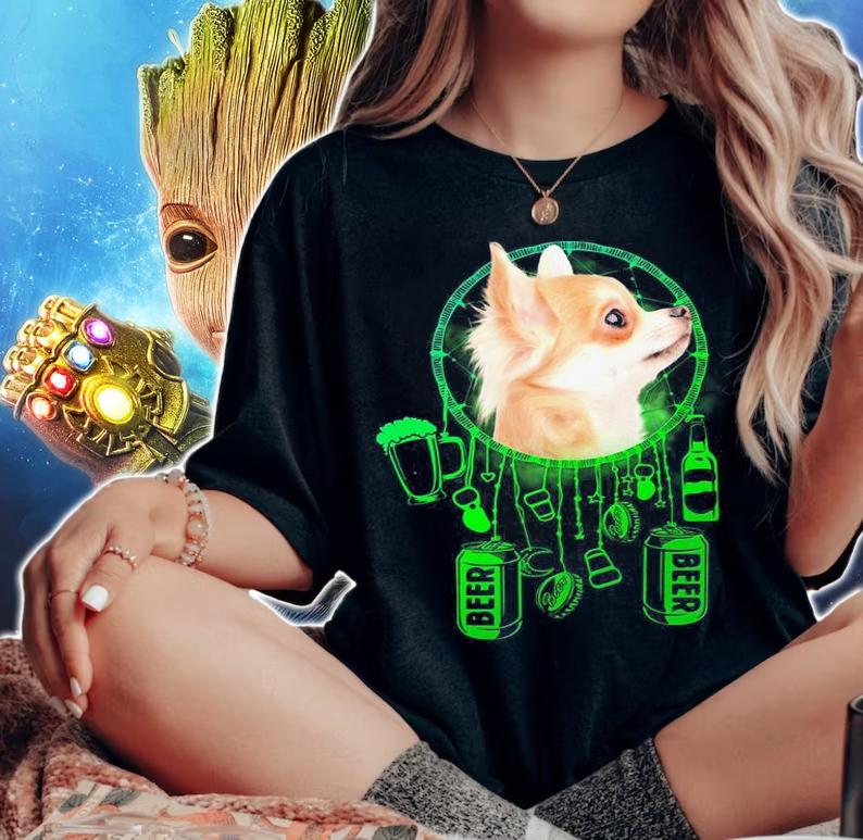 Chihuahua Dreamcatcher Beer t-shirt woman shirt