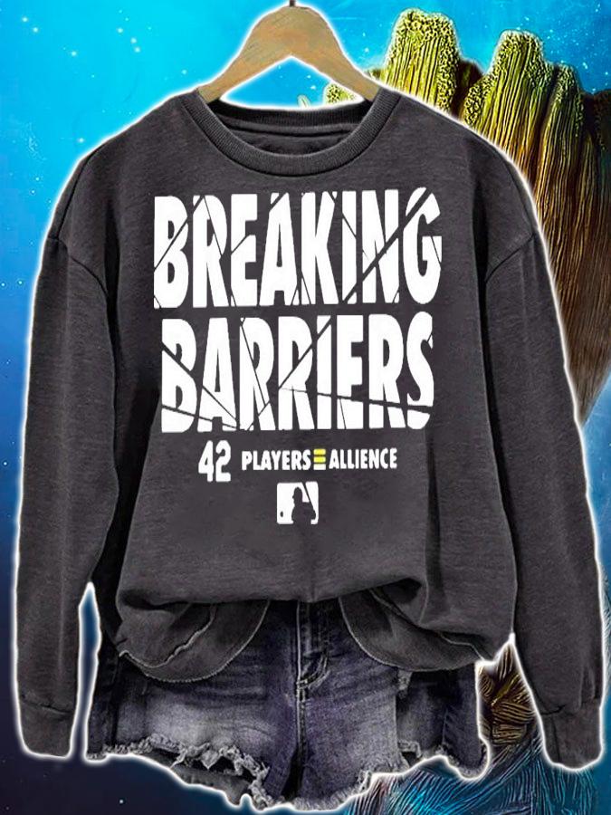 Breaking barriers 42 player alliance shirt sweatshirt