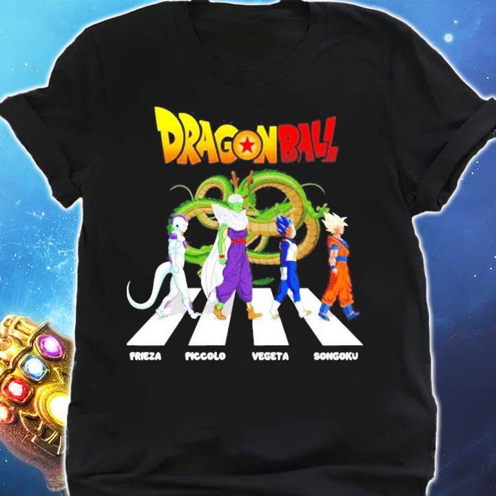 Dragon Ball Frieza Piccolo Vegeta Songoku Abbey Road signatures shirt shirt