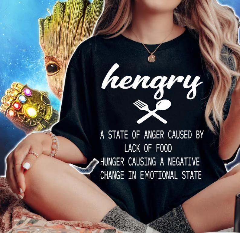 HANGRY definition a stage of anger caused by lack of food shirt woman shirt