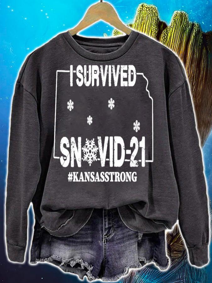 I survived snovid-21 #Kansasstrong shirt sweatshirt