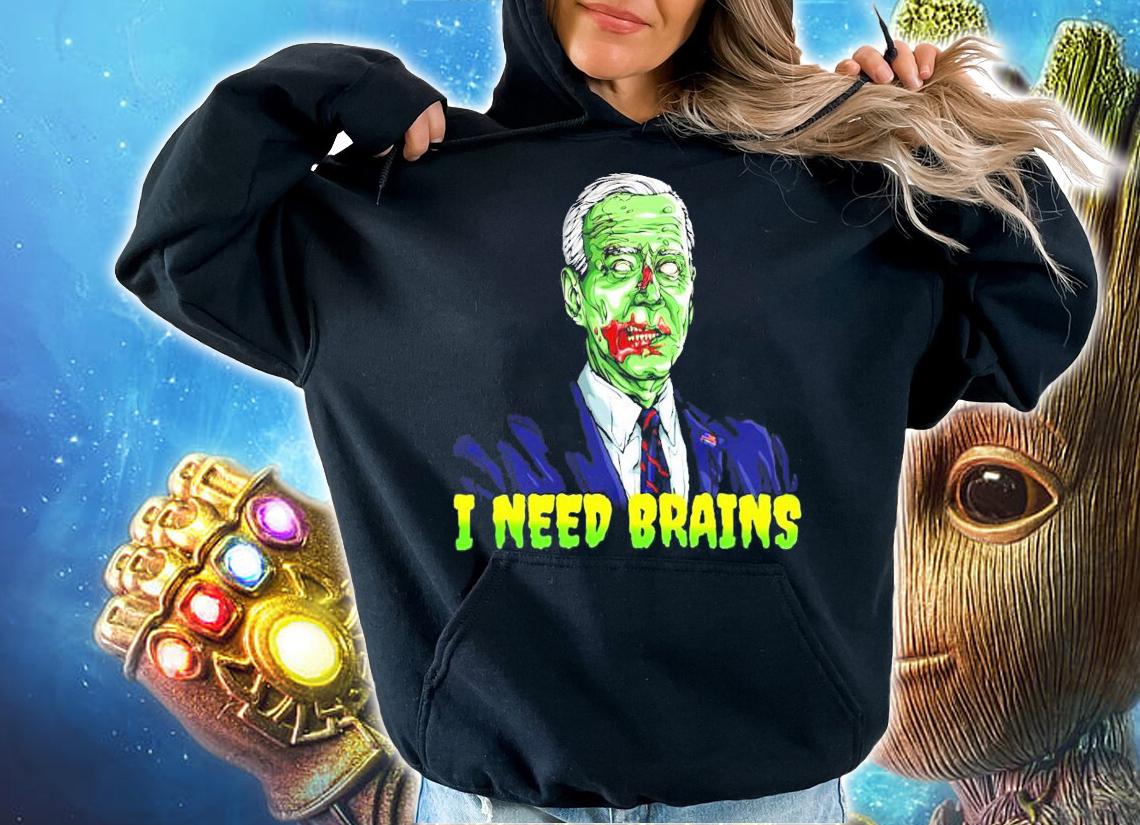 Joe Biden Zombie I need brains shirt hoodie
