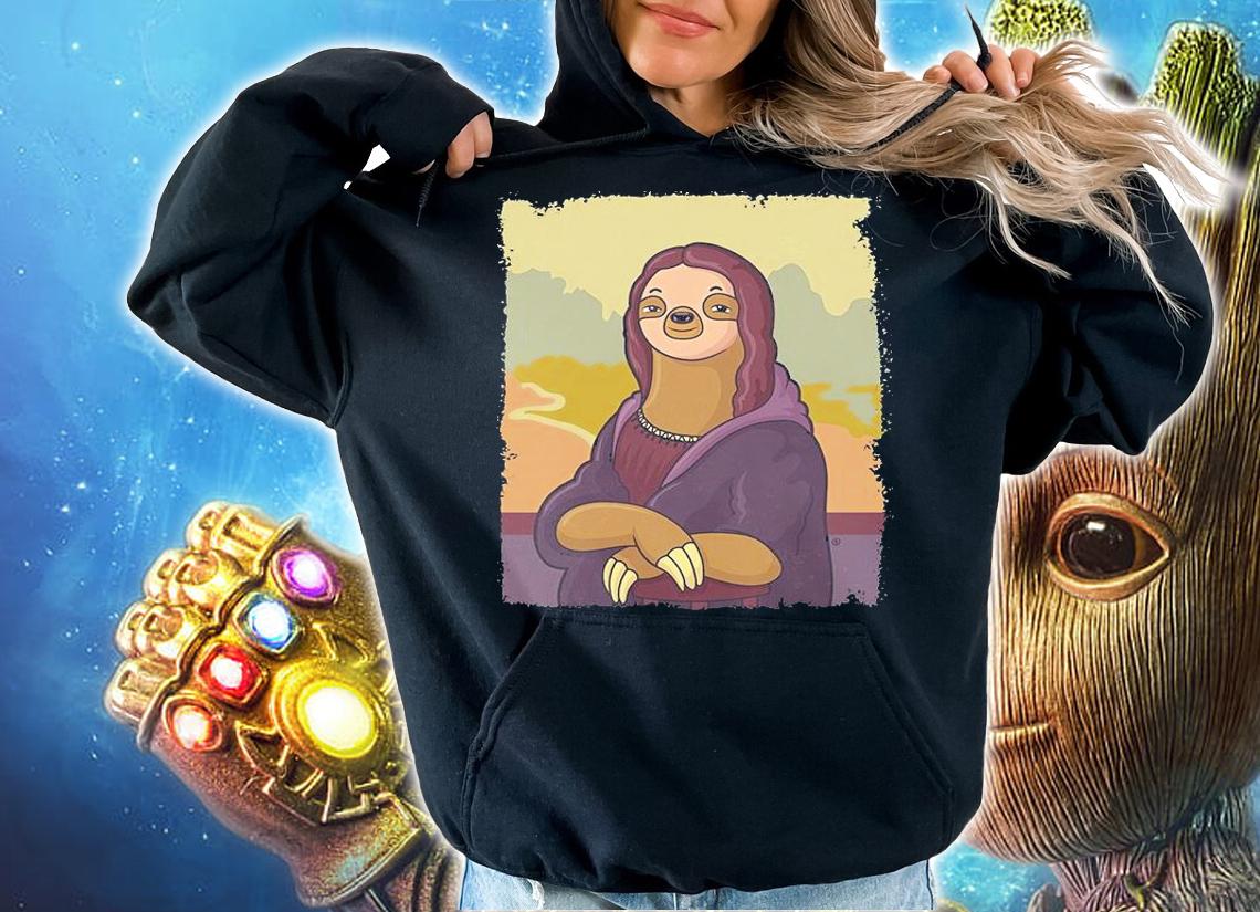 Lazy Lisa Sloth Mona Lisa T-shirt hoodie