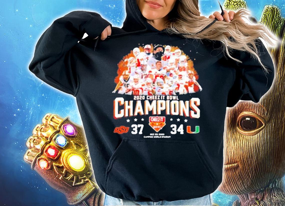 Official 2020 Cheez it Bowl Champions Oklahoma State Cowboys 37 Miami Hurricanes 34 shirt, sweater hoodie