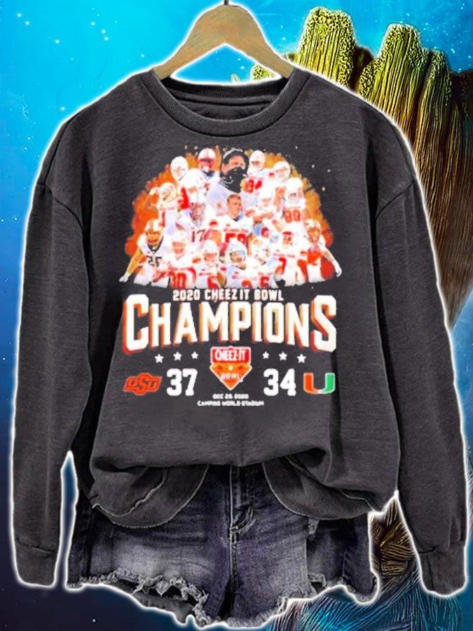 Official 2020 Cheez it Bowl Champions Oklahoma State Cowboys 37 Miami Hurricanes 34 shirt, sweater sweatshirt