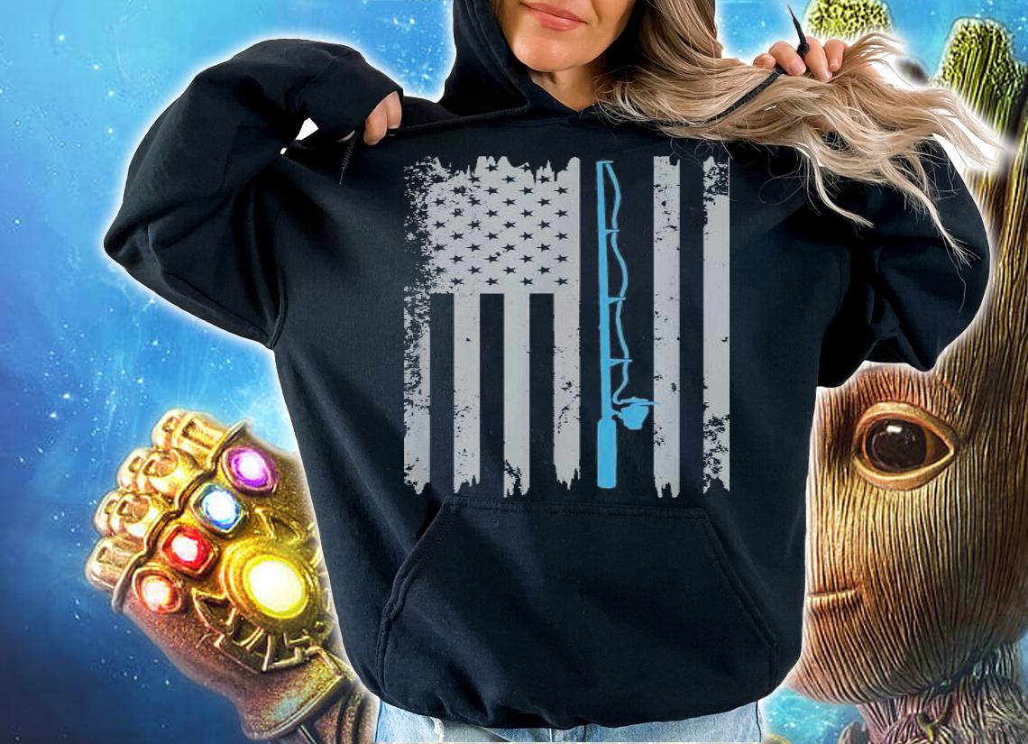 American Flag Fishing shirt hoodie