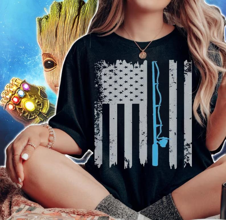 American Flag Fishing shirt woman shirt