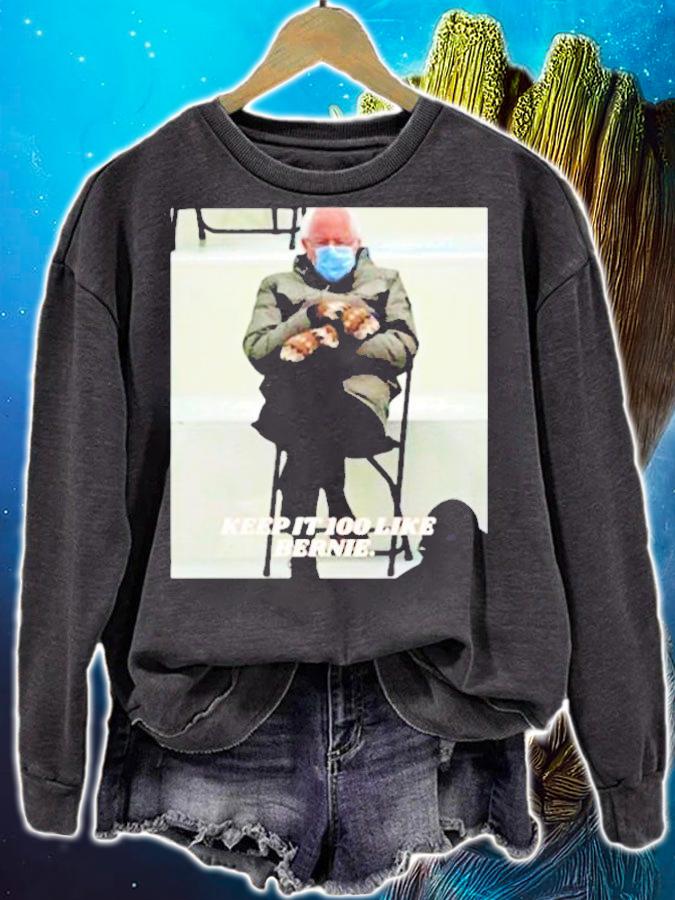 Bernie Sanders face mask keep It 100 like Bernie shirt sweatshirt