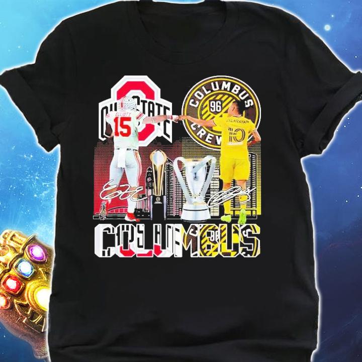Columbus Ezekiel Elliott Lucas Zelarayan signatures shirt shirt