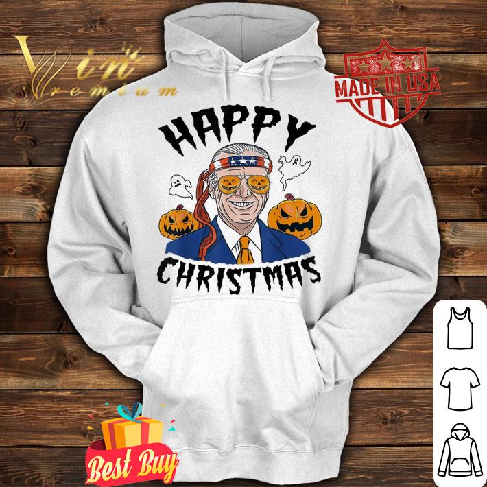 Happy Christmas Halloween Jokes Pumpkin Boo Funny Joe Biden T-Shirt hoodie