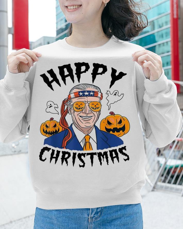 Happy Christmas Halloween Jokes Pumpkin Boo Funny Joe Biden T-Shirt sweatshirt