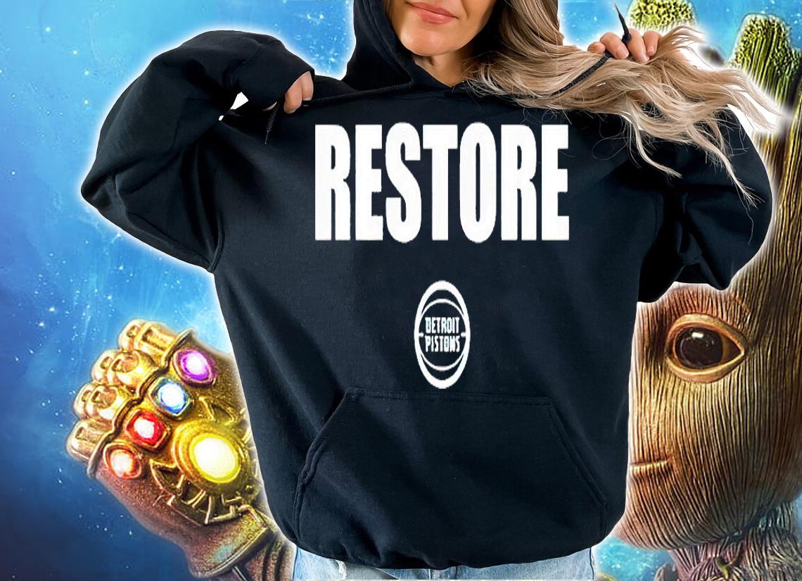 Restore Detroit Pistons logo T-shirt hoodie
