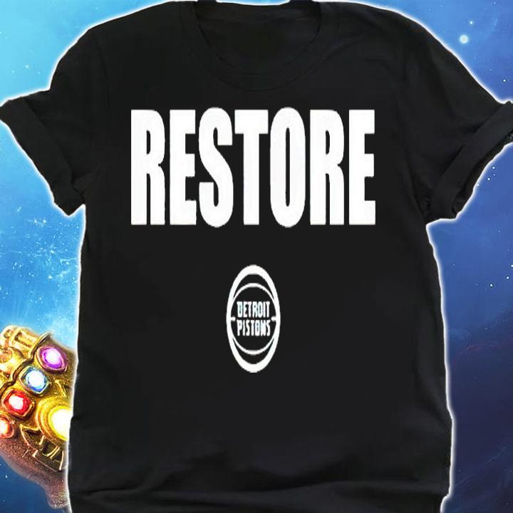 Restore Detroit Pistons logo T-shirt shirt