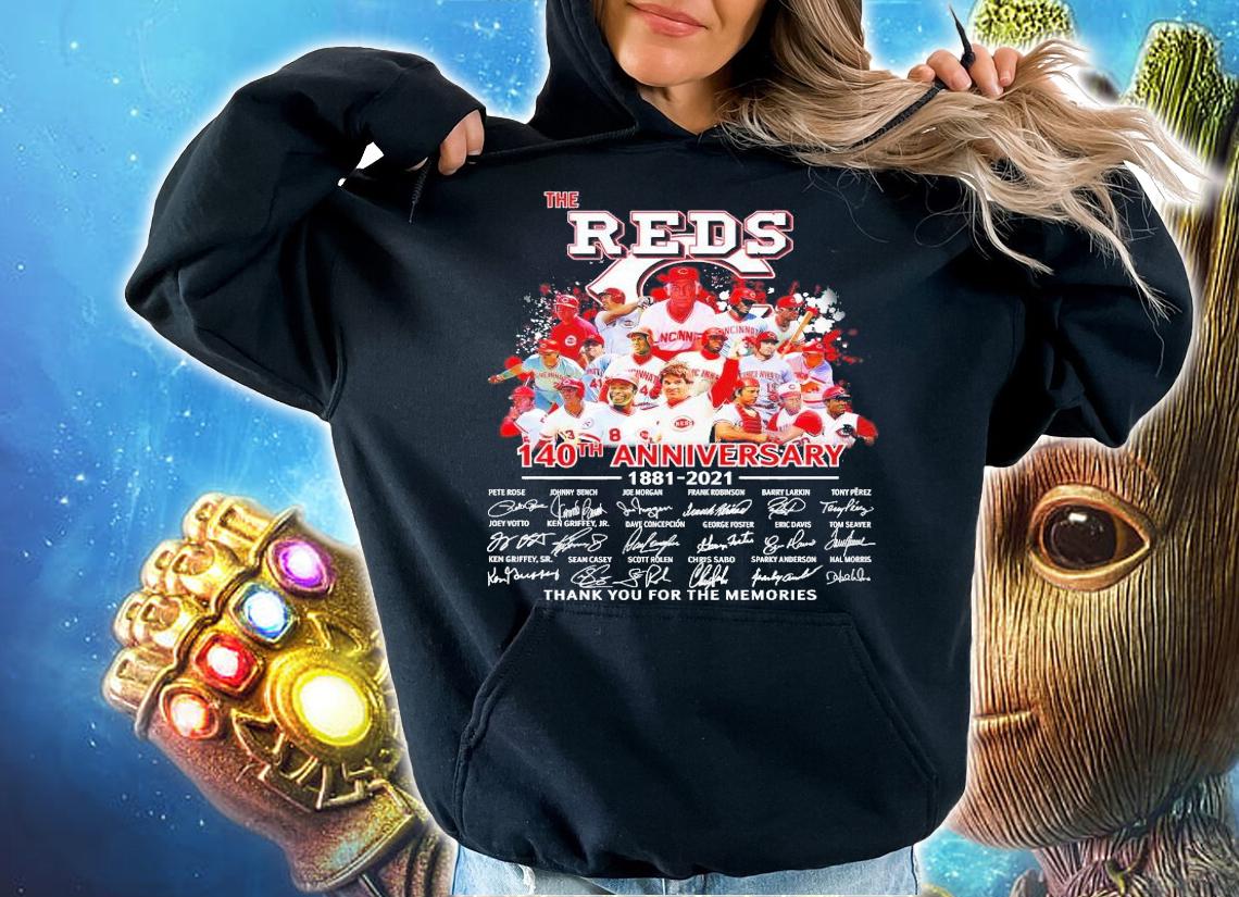 The Reds 140th anniversary 1881 2021 thank you for the memories shirt hoodie