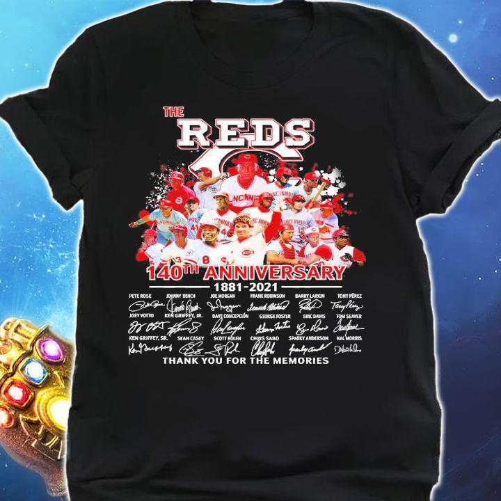 The Reds 140th anniversary 1881 2021 thank you for the memories shirt shirt